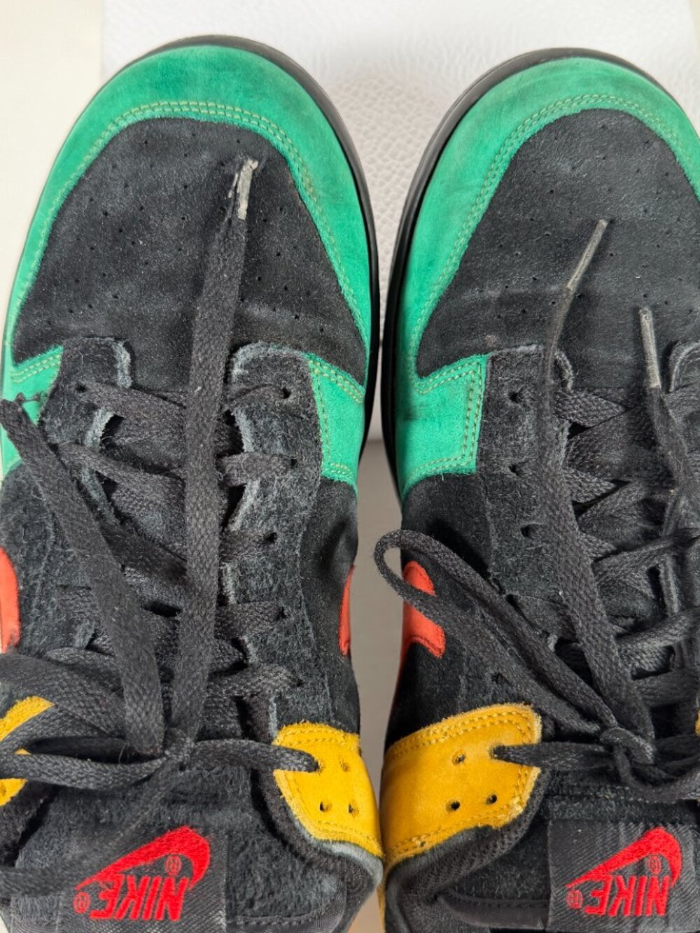 VTG Nike Dunk Low CL Rasta Jamaica Shoes Men Size 11 Black Pine Green 00s GUC - Picture 5 of 8